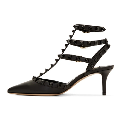 Shop Valentino Black  Garavani Rockstud Heels In 0no Black