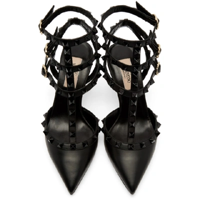 Shop Valentino Black  Garavani Rockstud Heels In 0no Black