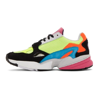 Shop Adidas Originals Multicolor Falcon 90s Low Top Sneaker In Hiresyellow