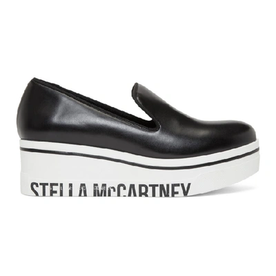Shop Stella Mccartney Black Binx Platform Slip-on Sneakers In 1000 Black