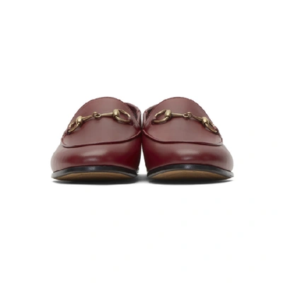 Shop Gucci Red Brixton Loafers In 6438 Cerise
