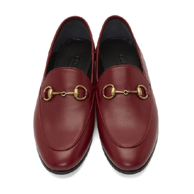 Shop Gucci Red Brixton Loafers In 6438 Cerise