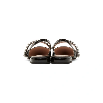 Shop Miu Miu Black Patent Slingback Ballerina Flats