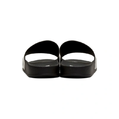 Shop Off-white Ssense Exclusive Black Spray Pool Slides In Black/wht