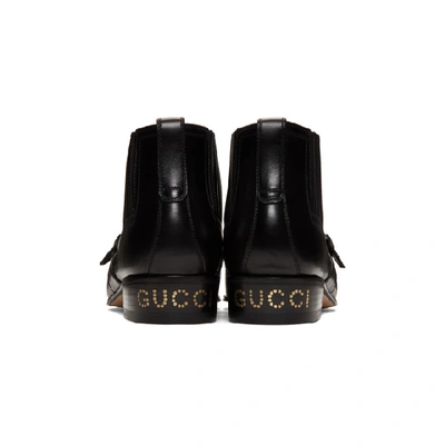 Shop Gucci Black Worsh Boots In 1000 Black