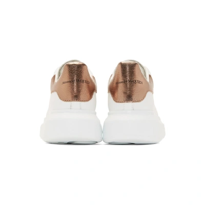 Shop Alexander Mcqueen White & Rose Gold Oversized Sneakers In 9053 Rosego