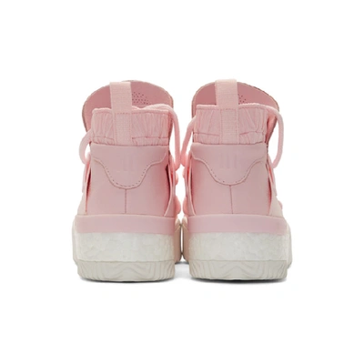 Shop Adidas Originals By Alexander Wang Pink B-ball High-top Sneakers In Clear Pink