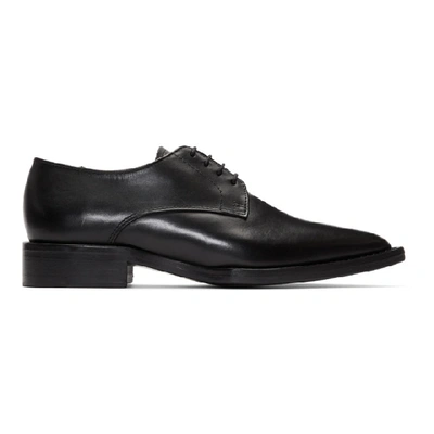 Shop Ami Alexandre Mattiussi Black Pointed Derbys In 001 Black