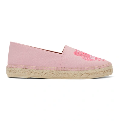 Shop Kenzo Pink Canvas Classic Tiger Espadrilles In 33 - Pink