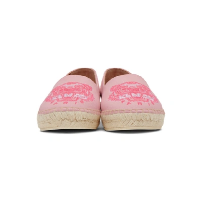 Shop Kenzo Pink Canvas Classic Tiger Espadrilles In 33 - Pink