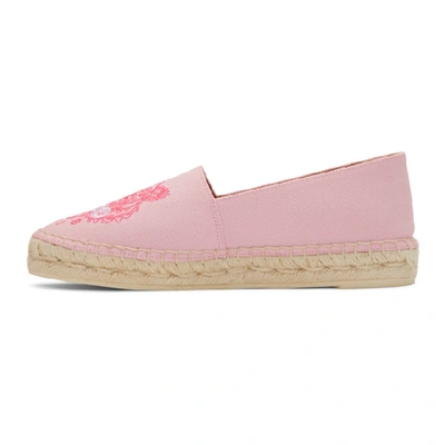 Shop Kenzo Pink Canvas Classic Tiger Espadrilles In 33 - Pink