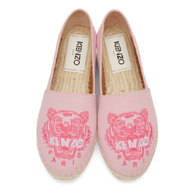 Shop Kenzo Pink Canvas Classic Tiger Espadrilles In 33 - Pink