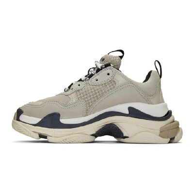 Shop Balenciaga Beige Triple S Sneakers In 9787 Beigeb