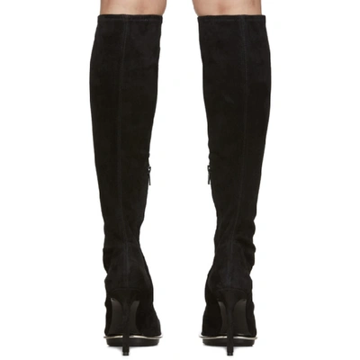 Shop Alexander Wang Black Suede Cara Boots In 001 Black