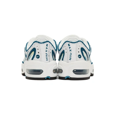 Shop Nike White & Blue Air Max Tailwind Iv Sneakers In 100 Whtgree
