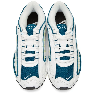 Shop Nike White & Blue Air Max Tailwind Iv Sneakers In 100 Whtgree