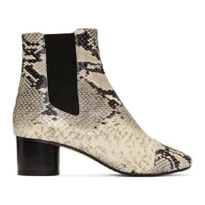 Shop Isabel Marant White Danae Boots In Chalk