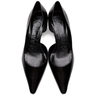 Shop Loewe Black Nut Heel Pumps In Black/natural