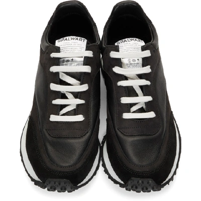 Shop Spalwart Black Nappa Tempo Low Sneakers