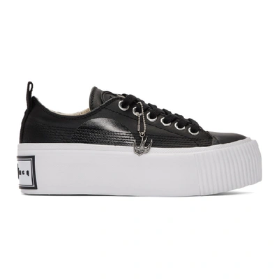 Shop Mcq By Alexander Mcqueen Mcq Alexander Mcqueen Black Plimsoll Platform Sneakers In 1000 Black