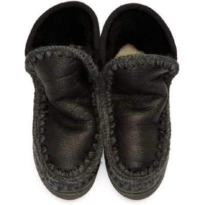 Shop Mou Black Mini Sneaker Boots In Wax Black