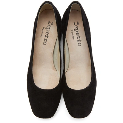 Shop Repetto Black Suede Marlow Heels In 410 Black
