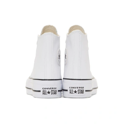 Shop Converse White Leather Chuck Taylor All-star Lift Sneakers