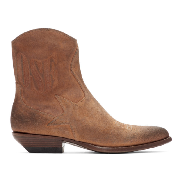 golden goose brown suede