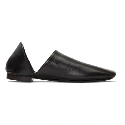 Shop Lemaire Black Babouche Loafers In 999 Black