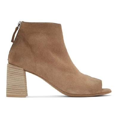 Shop Marsèll Marsell Tan Suede Stuzzico Sandal Boots In 51410 Nocci