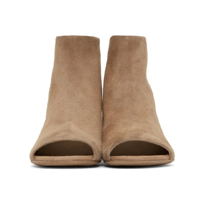 Shop Marsèll Marsell Tan Suede Stuzzico Sandal Boots In 51410 Nocci