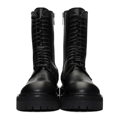 Shop Ann Demeulemeester Black Tucson Lace-up Boots In Nero