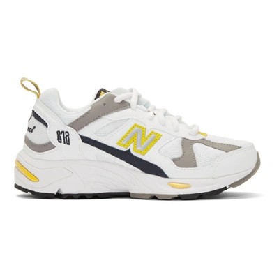Shop New Balance White And Yellow 878 Sneakers In White Yello