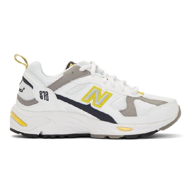New balance 878 best sale white yellow chunky trainers