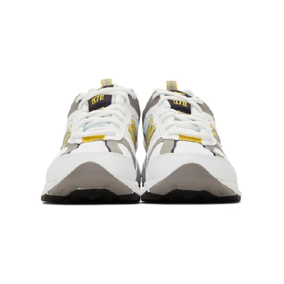 Shop New Balance White And Yellow 878 Sneakers In White Yello