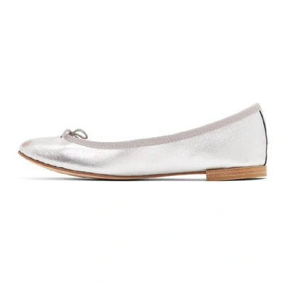 Shop Repetto Silver Cendrillon Ballerina Flats In 020 Silver