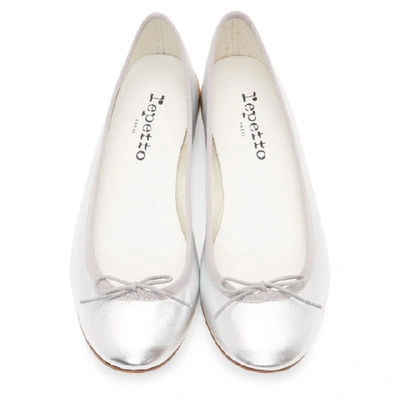 Shop Repetto Silver Cendrillon Ballerina Flats In 020 Silver