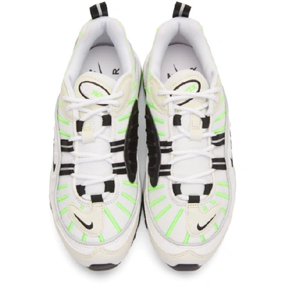 Shop Nike White And Green Air Max 98 Sneakers In 115 Summit
