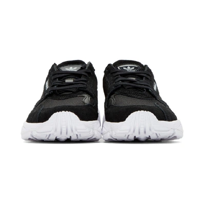 Shop Adidas Originals Black And Silver Falcon Sneakers In Blk/blk/wht