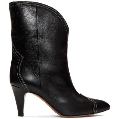 Shop Isabel Marant Black Dythey Boots In 01bk Black
