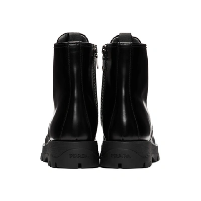 Shop Prada Black Combat Boots