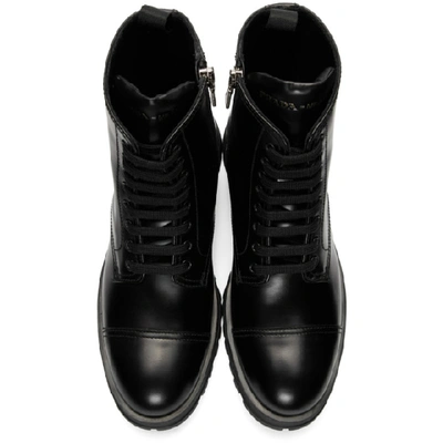 Shop Prada Black Combat Boots