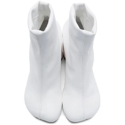 Shop Mm6 Maison Margiela White Toe Boots In T1002 Brtwh