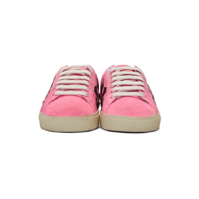 SAINT LAURENT 粉色 COURT CLASSIC SL/06 绒面革运动鞋
