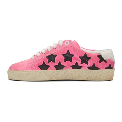 Shop Saint Laurent Pink Suede Court Classic Sl/06 Sneakers In 6967 Pink