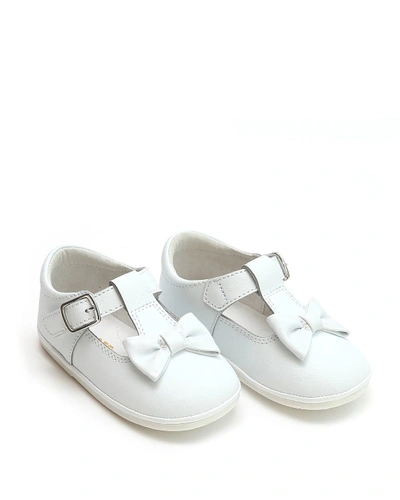 Shop L'amour Shoes Girl's Minnie Leather Bow Mary Jane, Baby In White