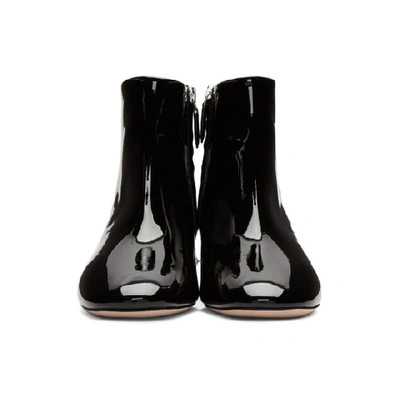 Shop Miu Miu Black Patent Jewelled Ankle Boot