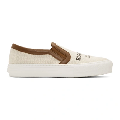 Burberry Women's Delaware Slip-on Sneakers In Beige | ModeSens