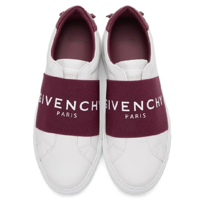 Shop Givenchy White & Pink Elastic Urban Street Sneakers In Orchid