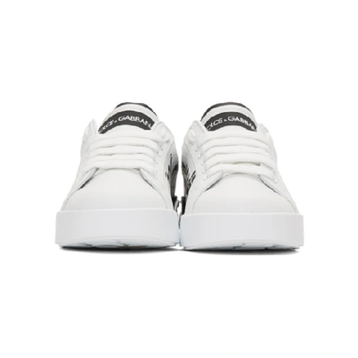 Shop Dolce & Gabbana White Portofino Stars Sneakers